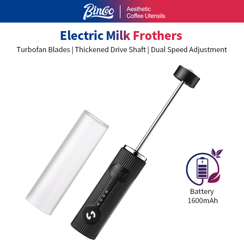 Electric Milk Frother Handheld - BINCOO Elektrikli Kahve Köpürtücü USB Şarj