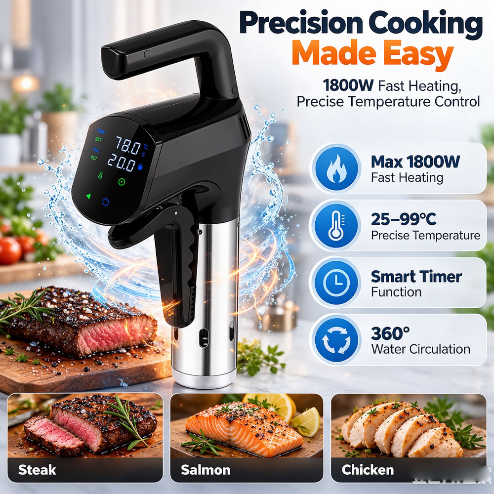 WiFi'lı Sous Vide Pişirici 180 - Digital Sous Vide Precision Cooker incelemesi ve fiyatı